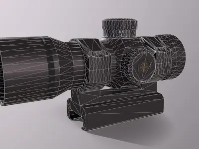 Red Dot Sight Low-poly 3D model shop
