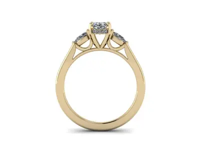 Jewelry Diamond Ring 3D print model
