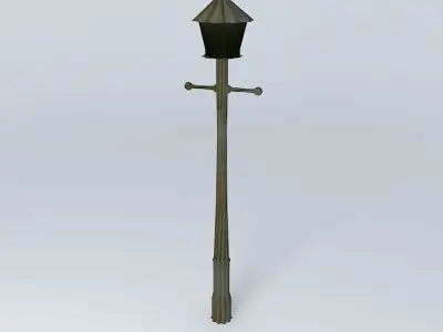 Eco Rail TrackStation LampDummy Old Steam Days Free 3D model