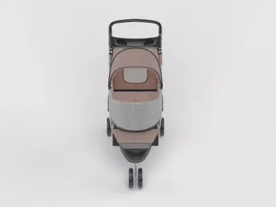 Baby stroller 3D model 3D model 16