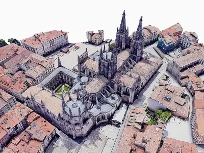 Cathedral of Burgos Low-poly 3D model