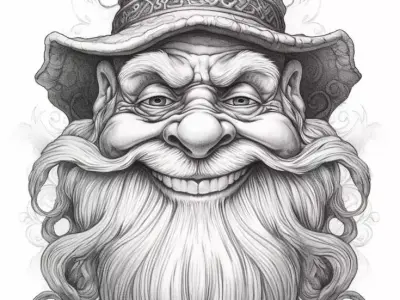 Fantasy Dwarf Head Bust 3D Print Model 3D print model