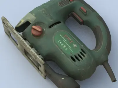 Jig Saw Low Poly Low-poly 3D model