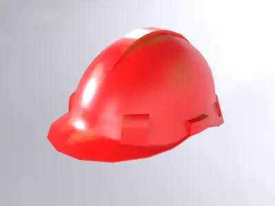 Worker Safety Helmet Set Low-poly 3D model