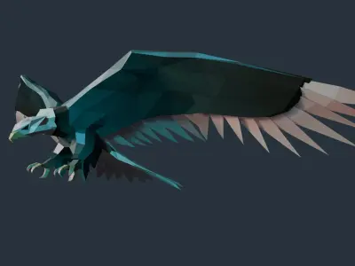 Low Poly Eagle Low-poly 3D model