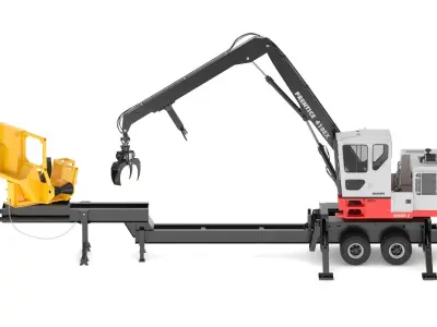 Prentice 410ex Knuckleboom Loader 3D model