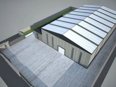 Industrial Building Factory 2 3D model