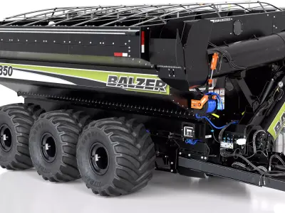 Balzer 2850 Grain Cart Low-poly 3D model