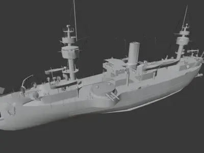 Battleship Aquidaban RC 3D print model