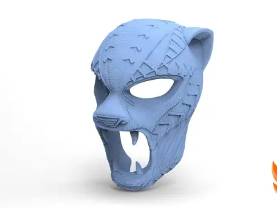 TChalla Warrior Falls Mask Black Panther 3D model