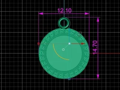 Wreath pendant 3 3D print model