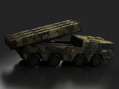 Chinese Second Artillery Long Sword Cruise Dongfeng missile 3D model