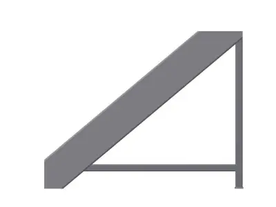 Industrial steel ladder 3D model