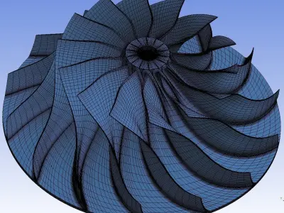 Impeller water pump Free 3D model