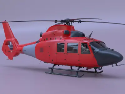 Dolphin Chopper Low-poly 3D model