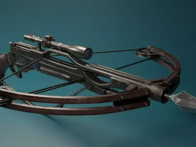 Crossbow  Low-poly 3D model