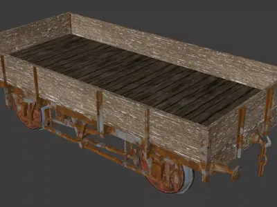 open train 3D model