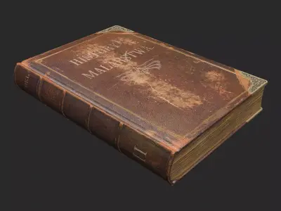 Antique Book Low-poly 3D model