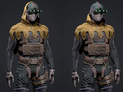 Sniper Medieval Tech Low-poly 3D model