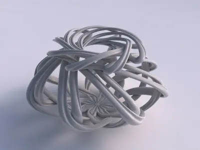 Vase wide creeper twisted with extruded lines and squeezed to... 3D print model purchase