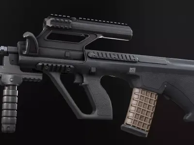 AAA AUG Game Ready PBR Low-poly 3D model
