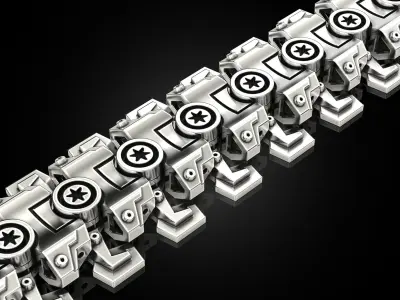 Mechanic Military Bracelet 3D print model