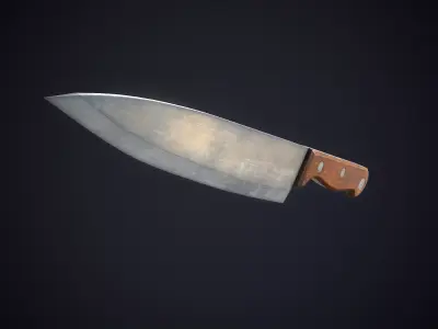 Kitchen knife Low-poly 3D model purchase