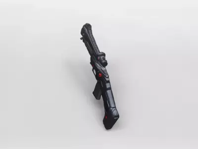 Futuristic Tactical Assault Rifle 3D Model 3D model
