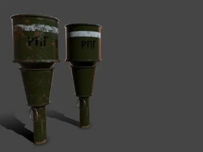 WWII - RPG - 43 Hand grenade Low-poly 3D model