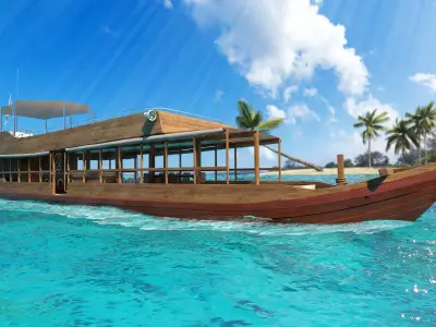 Tourist Boat 3D model