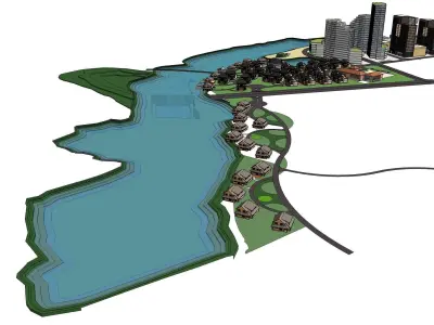 Sketchup Residential Complex W3 3D model