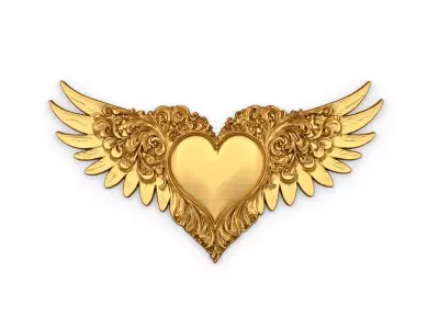 Wings Printable carved decor 06 3D model