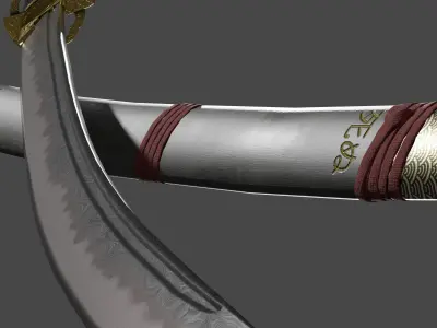 Katana two samurai swords Free low-poly 3D model purchase