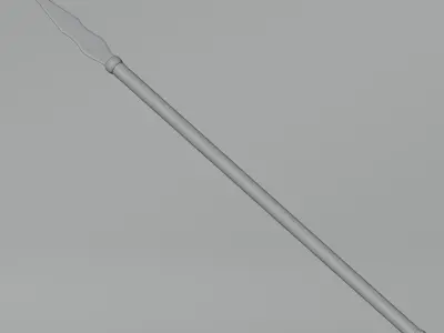 Wooden spear Free 3D model