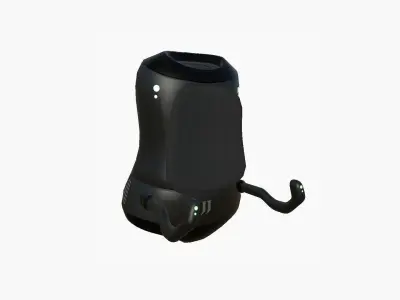 Jetpack J02 Black Green - SciFi Character Design Low-poly 3D model