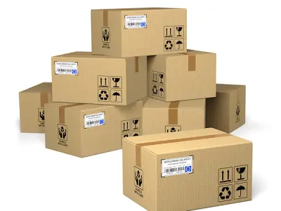 Cardboard box 3D model 2
