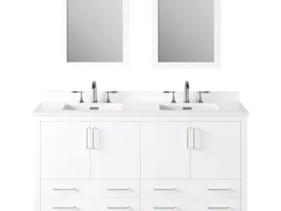 OVE Bellezzo 60 Combo White Vanity 3D model
