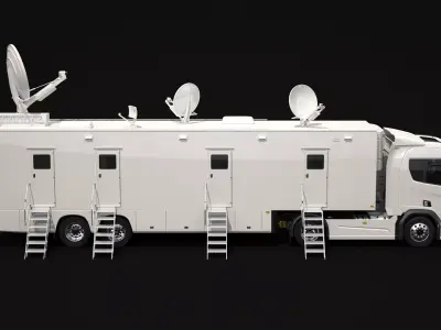 Generic TV Truck Trailer 3D model