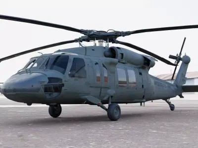 BlackHawk Sikorsky UH-60 Helicopter 3D model