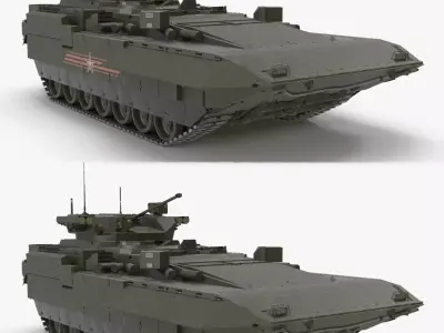 T-15 Armata Green Clean Collection 3D Model Pack