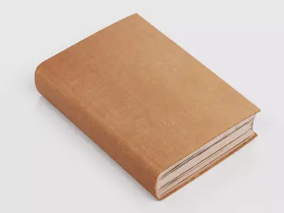 Blank Book V4 - Realistic Closed Publication with Aged Hardcover 3D model