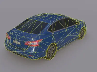 Abandoned Car Gameready Free low-poly 3D model