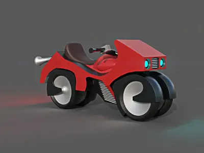 Sci-fi Bike Game Ready 8 3D model