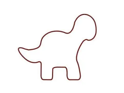 Dinosaur Cookie Cutter Free 3D model