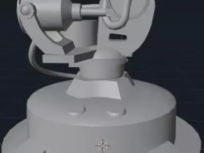 Industrial Arm Low-poly Low-poly 3D model