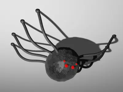 Simple Spider Free low-poly 3D model