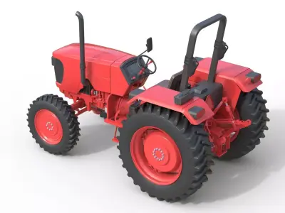 Generic Farm Tractor  Low-poly 3D model