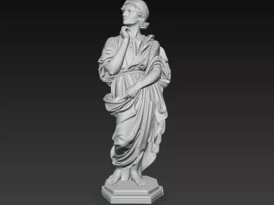 Roman Classical Woman Statue Draped Female Sculpture 3D Model 3D print model