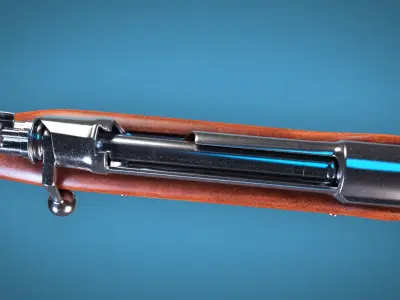 Springfield M 1903 Bolt Action Rifle LowPoly Firearm  3D Model Low-poly 3D model