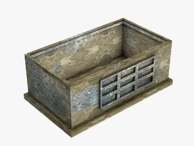 Ancient Stone Chest  Low-poly 3D model